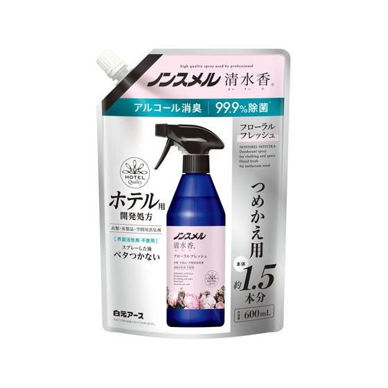 白元アース ノンスメル 清水香 フローラルフレッシュ 詰替 600ml