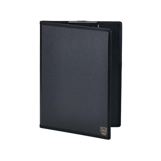 キングジム オールインクリップボード(カバー付)A4 短辺とじ 黒 短辺とじ 縦タイプバインダー ク...