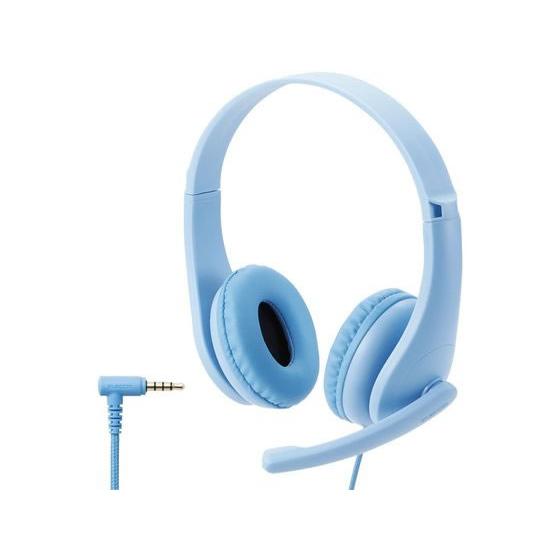 【お取り寄せ】エレコム ヘッドセット 子供用 両耳 マイクアーム付 HS-KD01TLBU ヘッドホ...