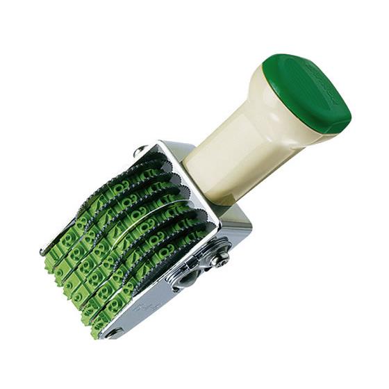 コクヨ 回転印 欧文数字4号6連 明朝体 IS-4-6 日付回転印 回転ゴム印 スタンプ ビジネスス...