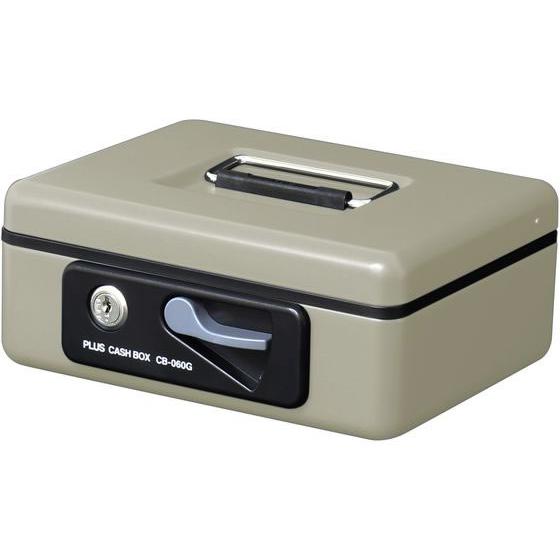【お取り寄せ】プラス 金庫 小型 手提金庫 S エルグレー CB-060G 12-859 手提金庫 ...