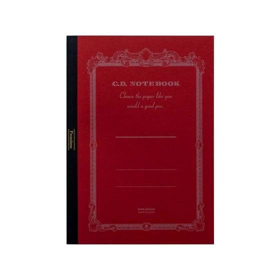 アピカ プレミアムCDノート ONE A4 5mm方眼罫 レッド CDSSA4S 方眼罫 Ａ４ノート