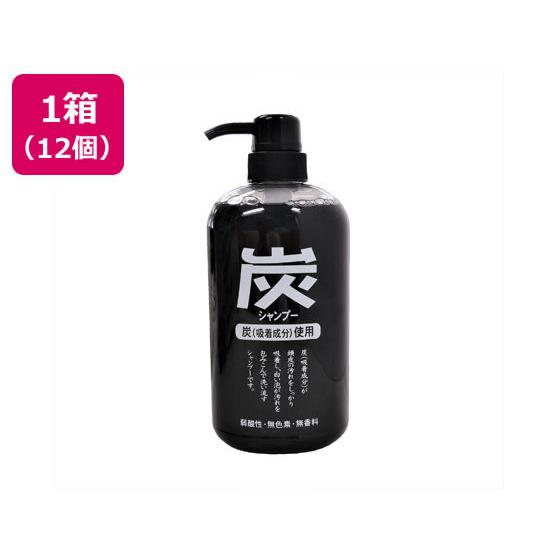 【メーカー直送】ジュンコスメティック 炭シャンプー 600mL×12個【代引不可】