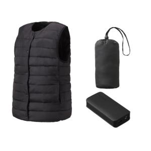 アイリスオーヤマ ウィメンズヒートベストセット L ブラック GT21623