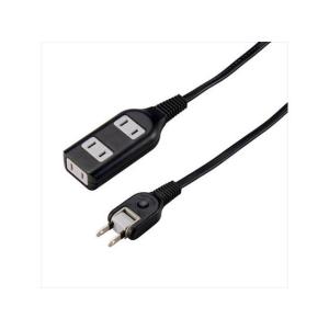 ヤザワ/タップ 耐トラ付 3個口 ブラック 2m/Y02S302BK