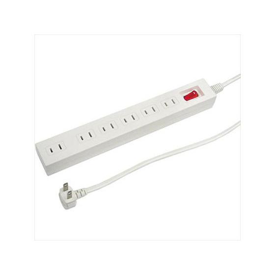 【お取り寄せ】ヤザワ 節電タップ 集中スイッチ付 6個口 白 2m Y02612WH コード付き電源...