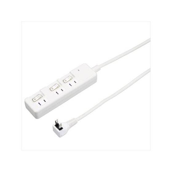 【お取り寄せ】ヤザワ 節電タップ ホワイト 3個口 0.3m H8S3303WH コード付き電源タッ...