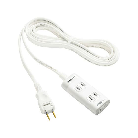 パナソニック ザ・タップQ 3個口 4m ホワイト WHA2443WP コード付き電源タップ２ピン ...