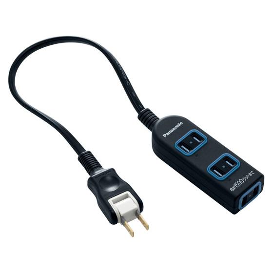 パナソニック ザ・タップF 3個口 30cmコード付 ブラック WHF21033BP コード付き電源...