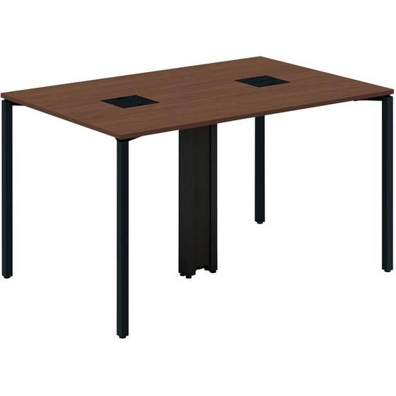 【メーカー直送】コクヨ ワークフィット カウンター両面 W1800D1200 ブラウン×黒脚アジャス...