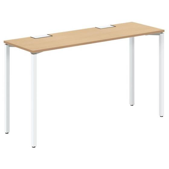 【メーカー直送】コクヨ ワークフィット カウンター片面 W1800D600 オーク×白脚 アジャスタ...
