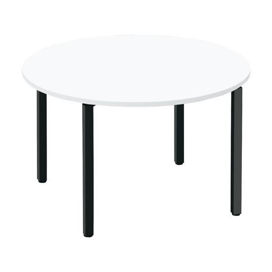 【メーカー直送】コクヨ ワークフィット φ1200円形 ホワイト×黒脚 アジャスター【代引不可】【組...