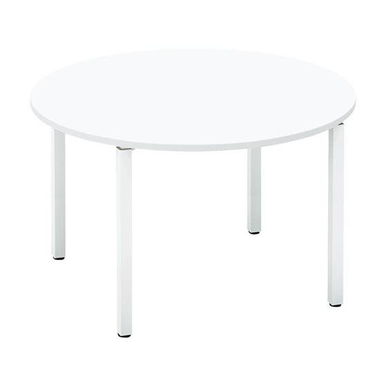 【メーカー直送】コクヨ ワークフィット φ1200円形 ホワイト×白脚 アジャスター【代引不可】【組...