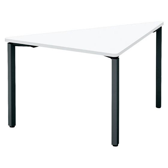 【メーカー直送】コクヨ ワークフィット 三角形 W1400D700 ホワイト×黒脚 アジャスター【代...