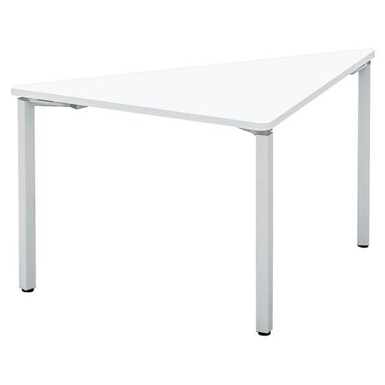 【メーカー直送】コクヨ ワークフィット 三角形 W1400D700 ホワイト×灰脚 アジャスター【代...