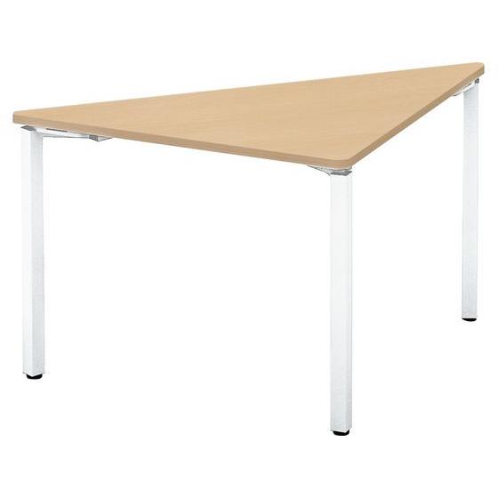 【メーカー直送】コクヨ ワークフィット 三角形 W1400D700 オーク×白脚 アジャスター【代引...