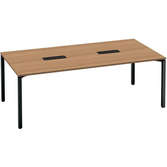 【メーカー直送】コクヨ ワークフィット 角形 W2100D1050 ラスティック×黒脚 アジャスター...