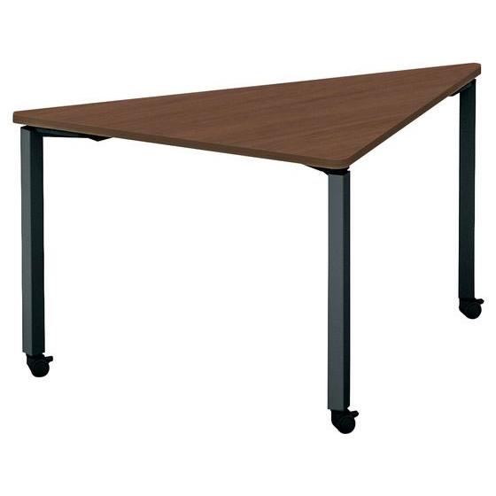 【メーカー直送】コクヨ ワークフィット 三角形 W1400D700 ブラウン×黒脚 キャスター【代引...