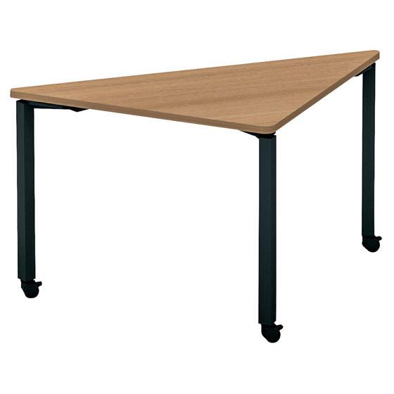 【メーカー直送】コクヨ ワークフィット 三角形 W1400D700 ラスティック×黒脚 キャスター【...