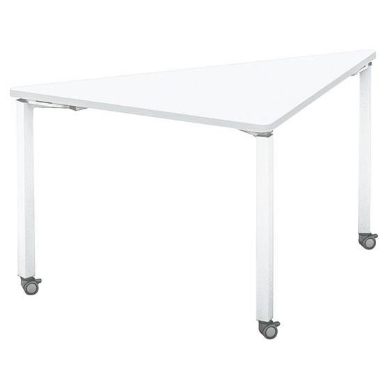 【メーカー直送】コクヨ ワークフィット 三角形 W1400D700 ホワイト×白脚 キャスター【代引...