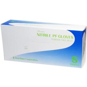 ファーストレイト/プレミア ニトリルPFグローブ ブルー S 100枚/FR-851