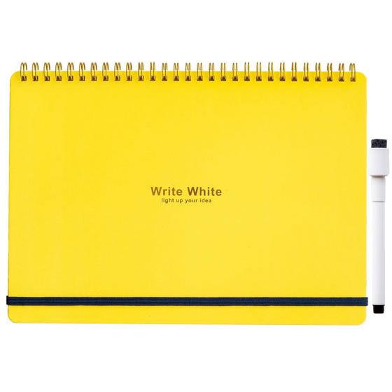 【お取り寄せ】学研ステイフル WriteWhite ホワイトボードノートB5 イエロー BD120-...