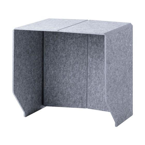 【メーカー直送】サンワサプライ 卓上パーティションブース W600 ライトグレー SPT-DPB60...