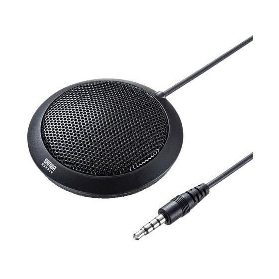 【お取り寄せ】サンワサプライ PCフラット型マイク MM-MCF02BK スピーカー マイク ＰＣ周...