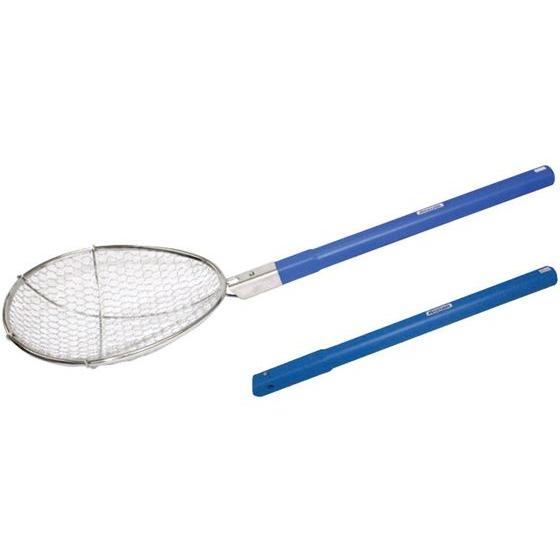 【お取り寄せ】揚げ物用 ブルー角柄 80cm KP80H スクイ網 給食 厨房 キッチン