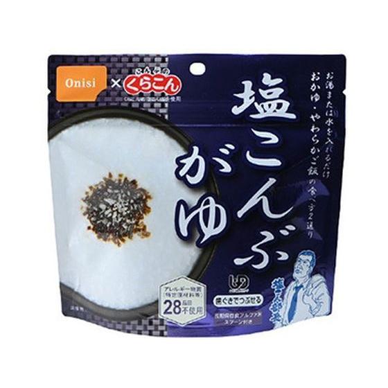 【お取り寄せ】尾西食品 尾西の塩こんぶがゆ 長期保存・アルファ米 46g 食品 飲料 備蓄 常備品 ...