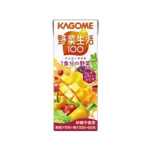 カゴメ 野菜生活100 マンゴーサラダ 200mL パック 野菜ジュース 飲料 ジュース