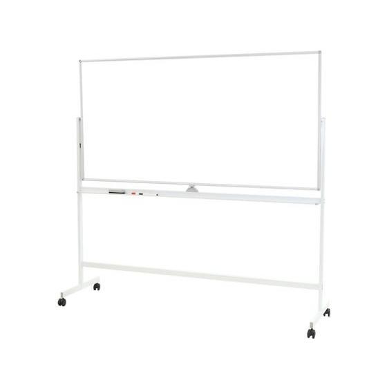 【メーカー直送】Netforce 脚付ホワイトボード スチール両面 W1890 ホワイトフレーム【代...