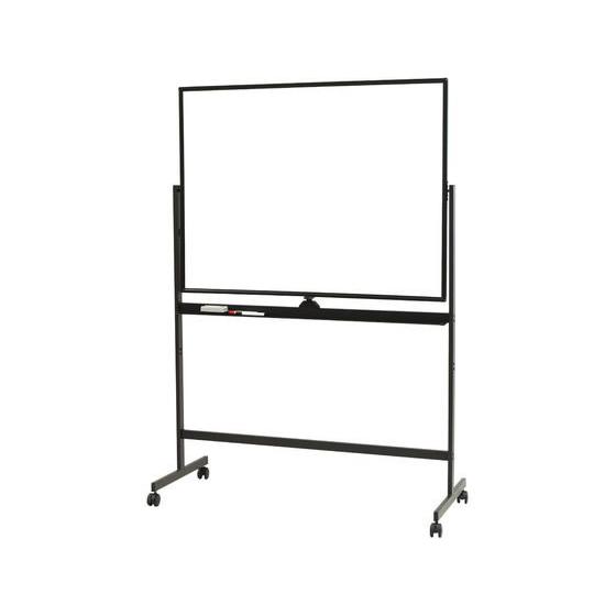 【メーカー直送】Netforce 脚付ホワイトボード ホーロー両面 W1290 ブラックフレーム【代...