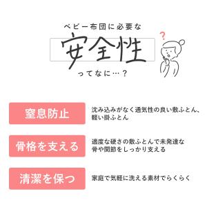 立体ファイバー敷ふとん ベビー布団 6点セット...の詳細画像2