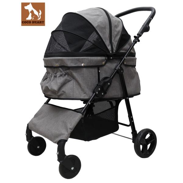 期間限定大幅値引き！耐荷重30kg！ココハート ４輪ペットカート/ペットバギー 甘えん坊バギーBIG...