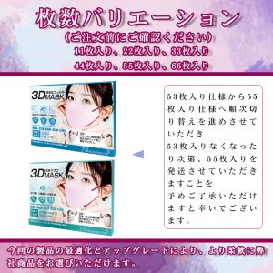 マスク 立体 不織布 55枚 53枚 バイカラ...の詳細画像3