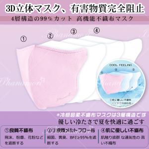 マスク 立体 不織布 55枚 53枚 バイカラ...の詳細画像5