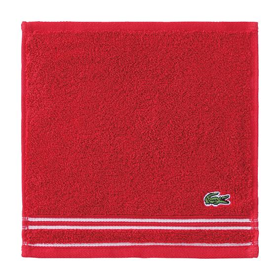 ラコステ Lナシオナル タオルハンカチ レッド LV7098Z-R