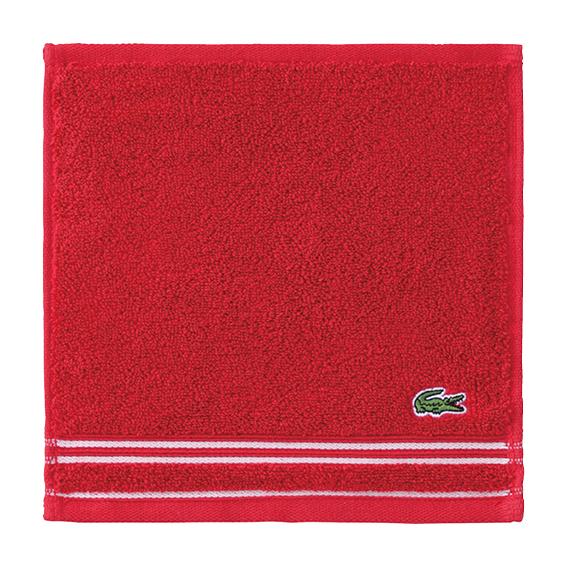 ラコステ Lナシオナル タオルハンカチ レッド LV7098Z-R
