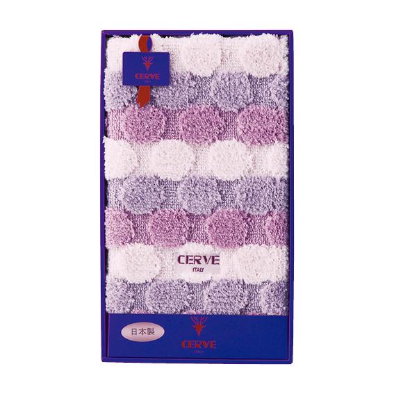 チェルベ ドット 大判バスマット パープル 095834PU
