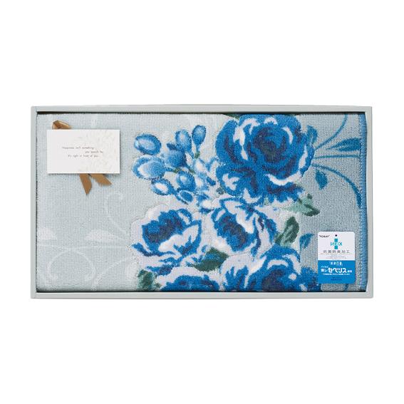 ローズ大判バスマット ブルー 095254BL