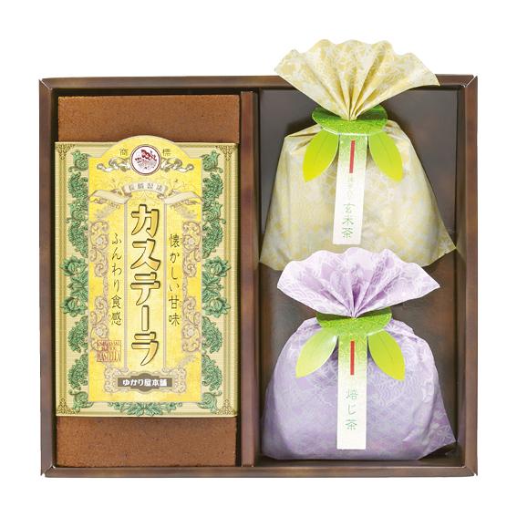 長崎製法カステーラ&amp;緑茶ティーバッグセット  KTP-15