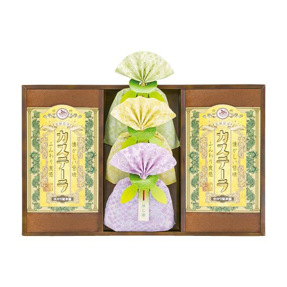 長崎製法カステーラ&amp;緑茶ティーバッグセット  KTP-30