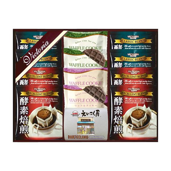VICTORIA COFFEE 酵素焙煎ドリップコーヒー&amp;えいこく屋の紅茶・クッキーセット  VEM...