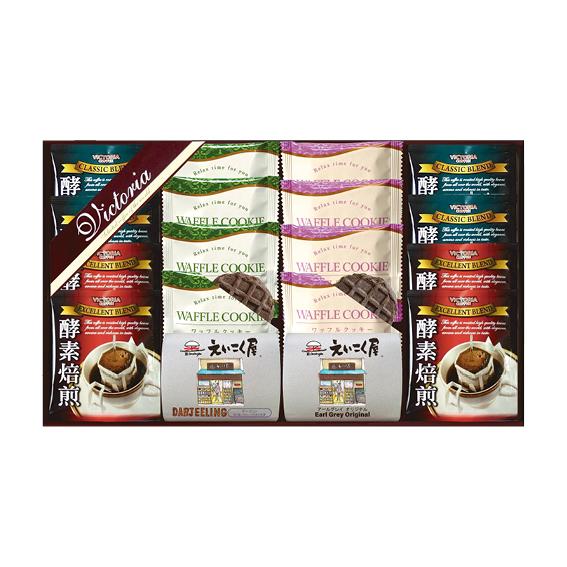 VICTORIA COFFEE 酵素焙煎ドリップコーヒー&amp;えいこく屋の紅茶・クッキーセット  VEM...