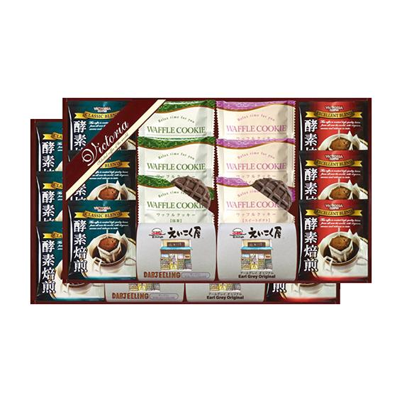 VICTORIA COFFEE 酵素焙煎ドリップコーヒー&amp;えいこく屋の紅茶・クッキーセット  VEM...
