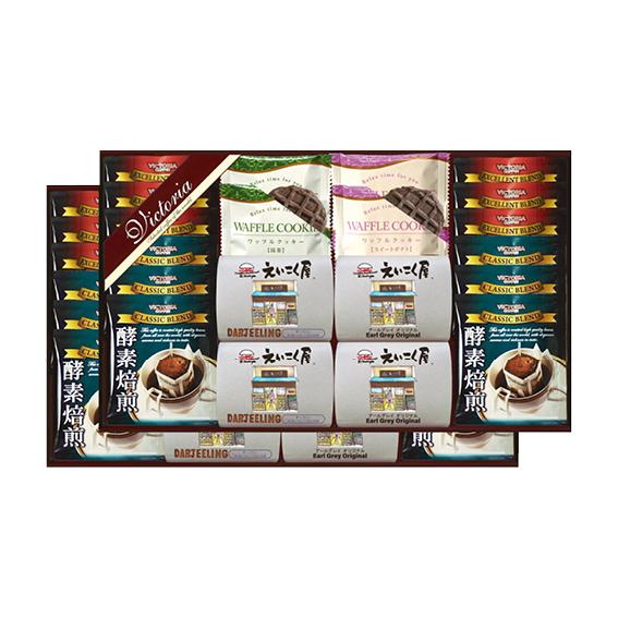 VICTORIA COFFEE 酵素焙煎ドリップコーヒー&amp;えいこく屋の紅茶・クッキーセット  VEM...