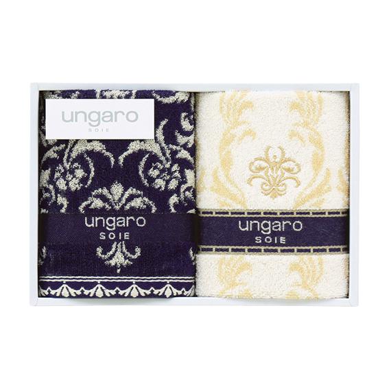 ウンガロ ソワ Uサファイア ゲストタオル2枚セット  DG15048-DB