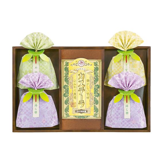 長崎製法カステーラ&amp;緑茶ティーバッグセット  KTP-20