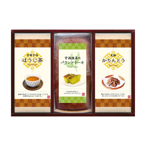 宇治抹茶のパウンドケーキ・ほうじ茶・かりんとう詰合せ  PTH-25